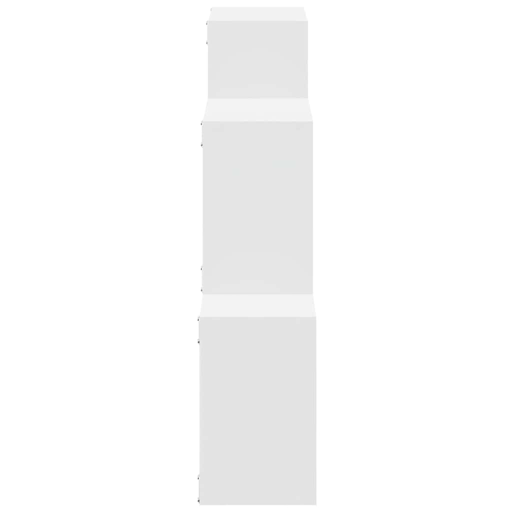 Veggskap 78x18x71 cm hvit konstruert tre