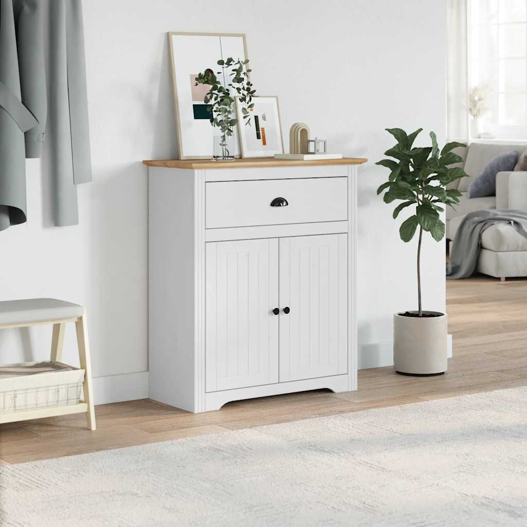 Hallmøbel Gangskap BODO Hvit og Brun 80x35x90 cm