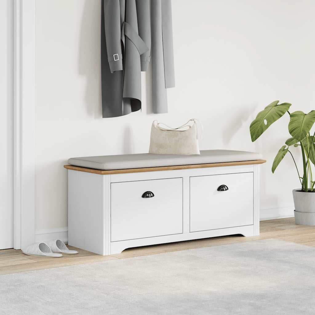 Sittebenk Gangbenk BODO Hvit og Brun 114x40x45 cm
