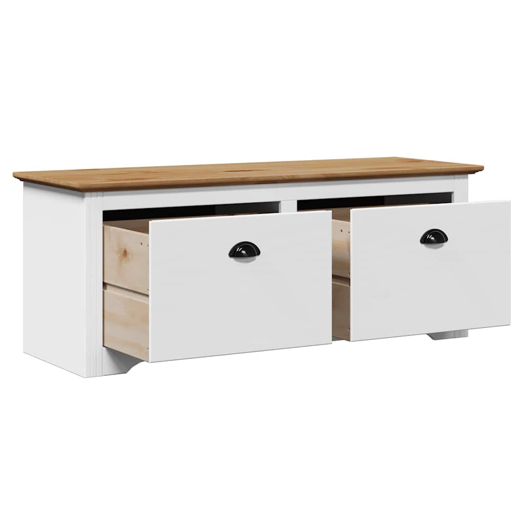 Sittebenk Gangbenk BODO Hvit og Brun 114x40x45 cm