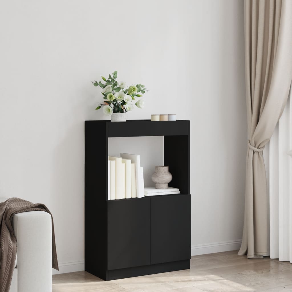 Skap Svart 63x33x100 cm