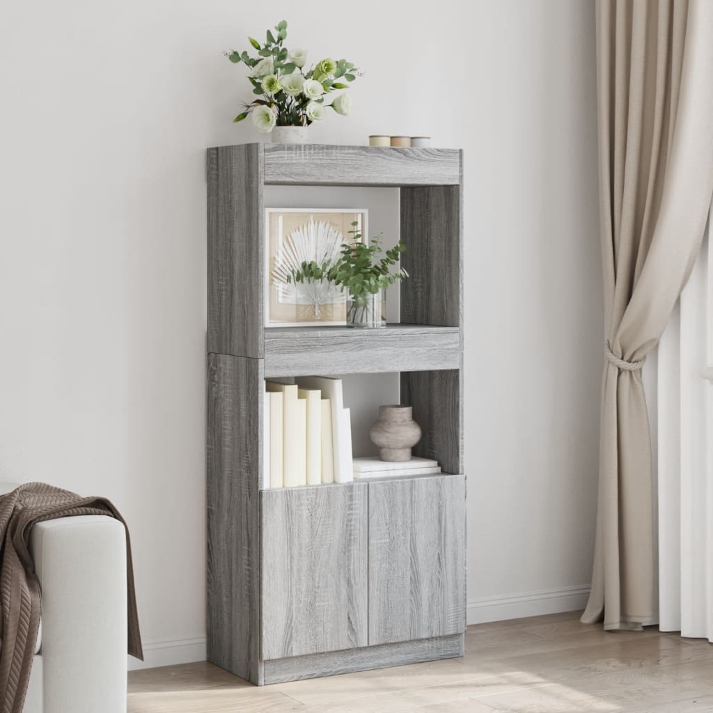 Skap Sonoma Grå 63x33x140 cm