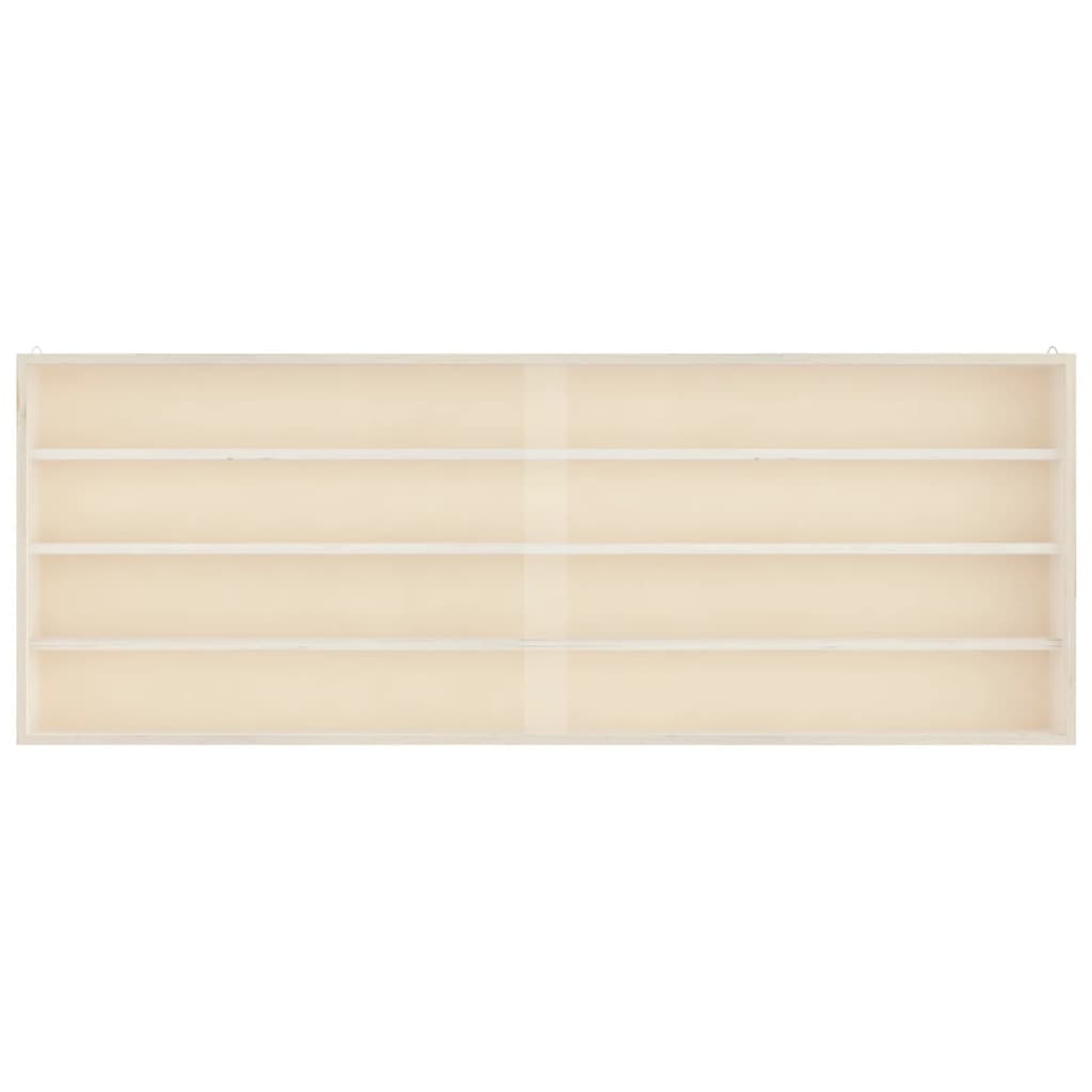 Vegghylle Tre samlereutstilling utstillingsboks med dører 100x8,5x37 cm