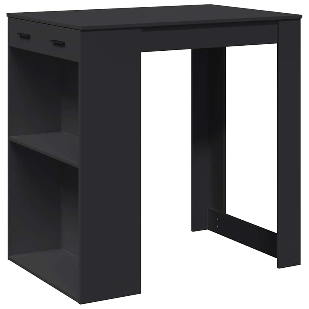Barbord svart 102x70x103,5 cm konstruert tre