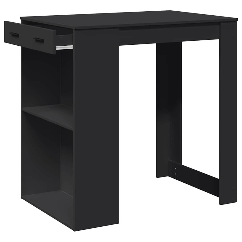 Barbord svart 102x70x103,5 cm konstruert tre