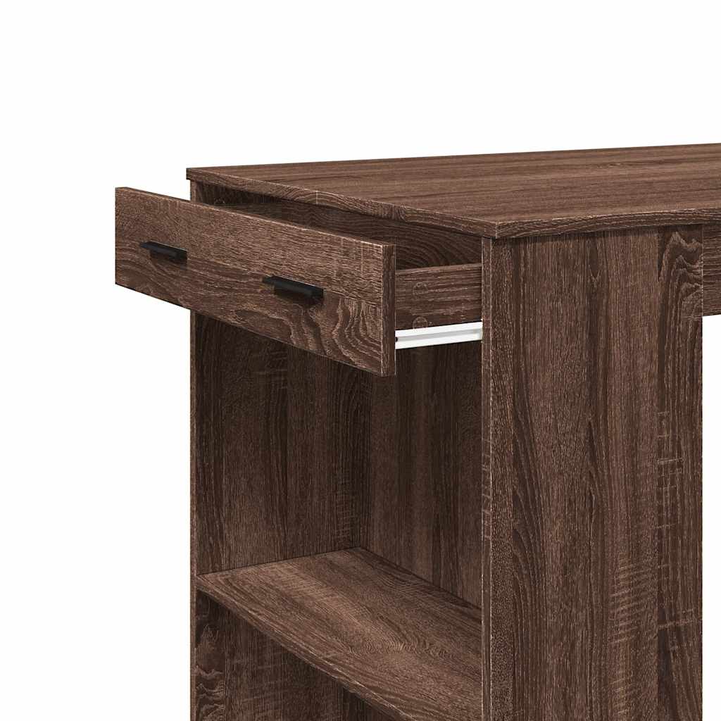 Barbord brun eik 102x70x103,5 cm konstruert tre