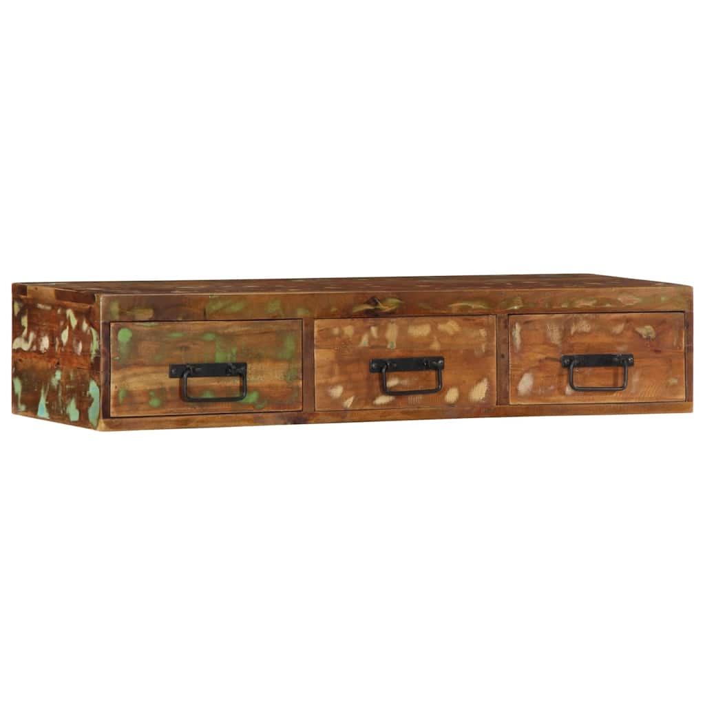 TV-Møbel Tre Tv-benk Veggmontert 100x30x19 cm gjenvunnet heltre