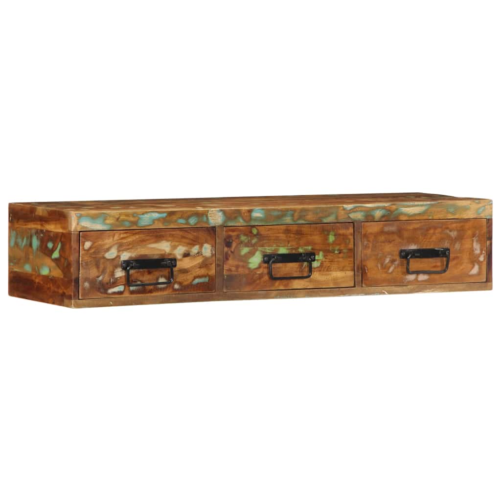 TV-Møbel Tre Tv-benk Veggmontert 100x30x19 cm gjenvunnet heltre