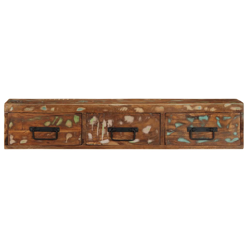 TV-Møbel Tre Tv-benk Veggmontert 100x30x19 cm gjenvunnet heltre