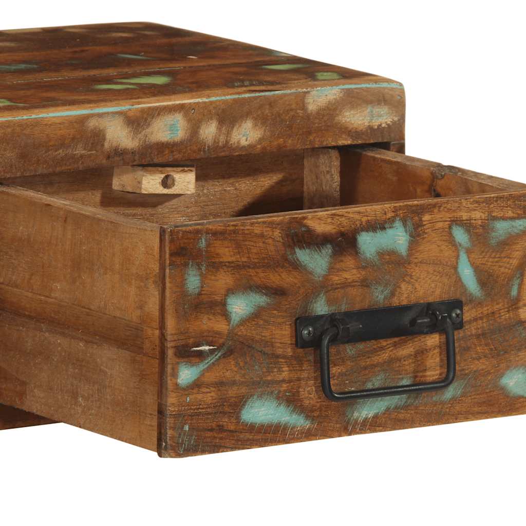 TV-Møbel Tre Tv-benk Veggmontert 100x30x19 cm gjenvunnet heltre