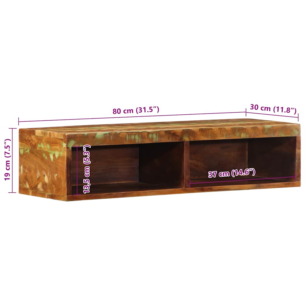 TV-Møbel Tre Tv-benk Veggmontert 80x30x19 cm heltre akasie