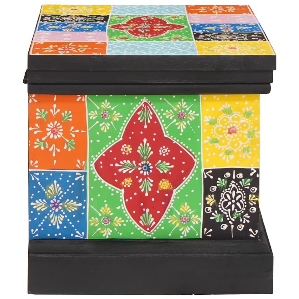 Oppbevaringskiste Flerfarget 40 x 30 x 30 cm Massivt mangotre