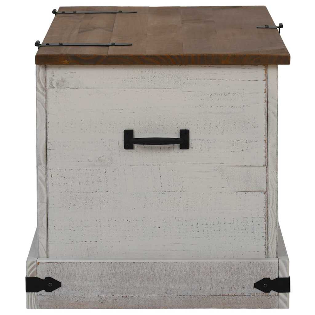 Oppbevaringskiste HALDEN Hvit 91x48x47 cm heltre furu