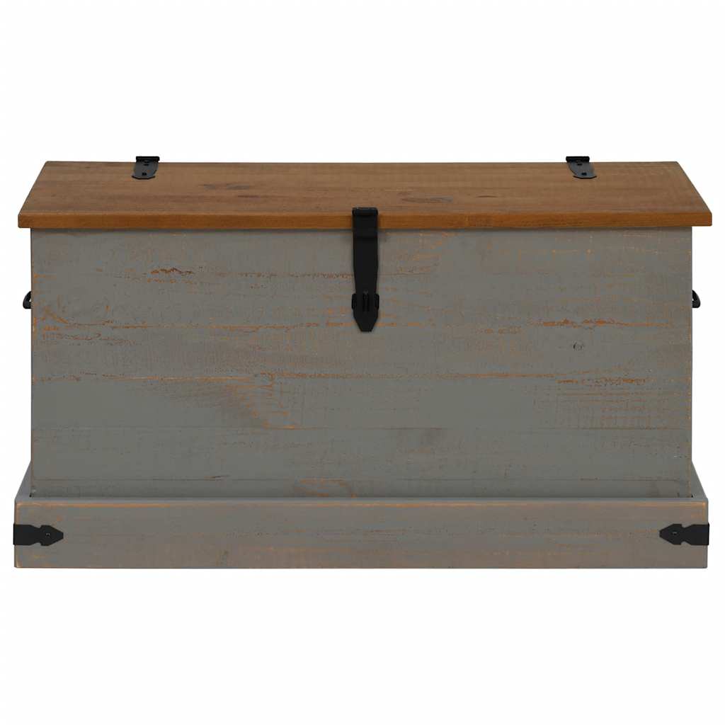 Oppbevaringskiste HALDEN Grå 91x48x47 cm heltre furu