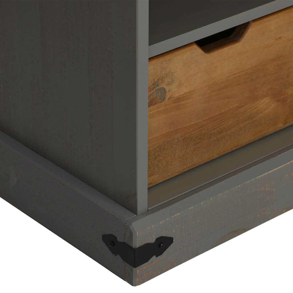 TV-Møbel Grå TV-skap HALDEN med skyvedør 110x40x60 cm heltre