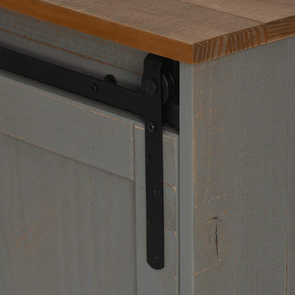 TV-Møbel Grå TV-skap HALDEN med 2 skyvedører 150x40x60 cm heltre