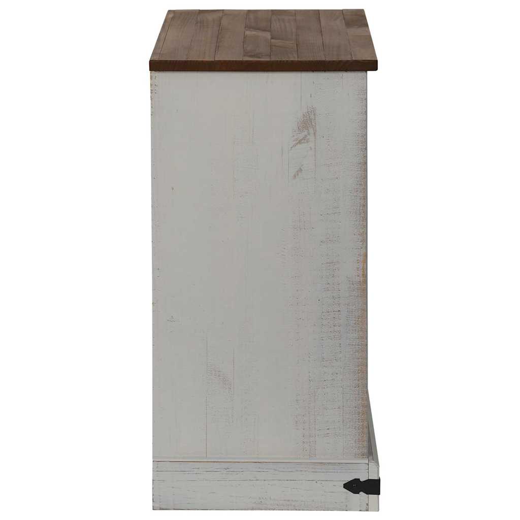 Skjenk Hvit HALDEN med skyvedør 80x40x80 cm heltre
