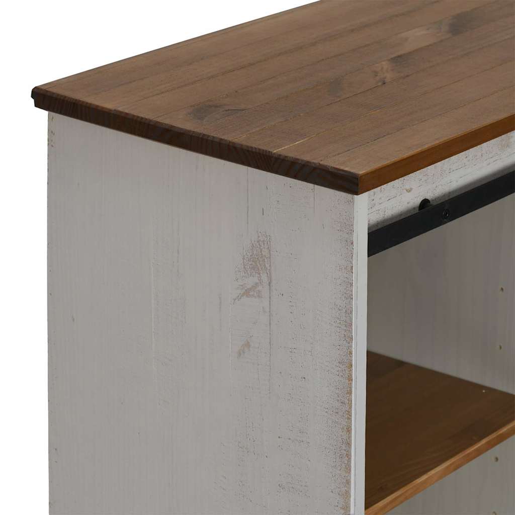 Skjenk Hvit HALDEN med skyvedør 80x40x80 cm heltre