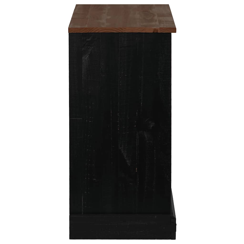 Skjenk Svart HALDEN med skyvedør 80x40x80 cm heltre