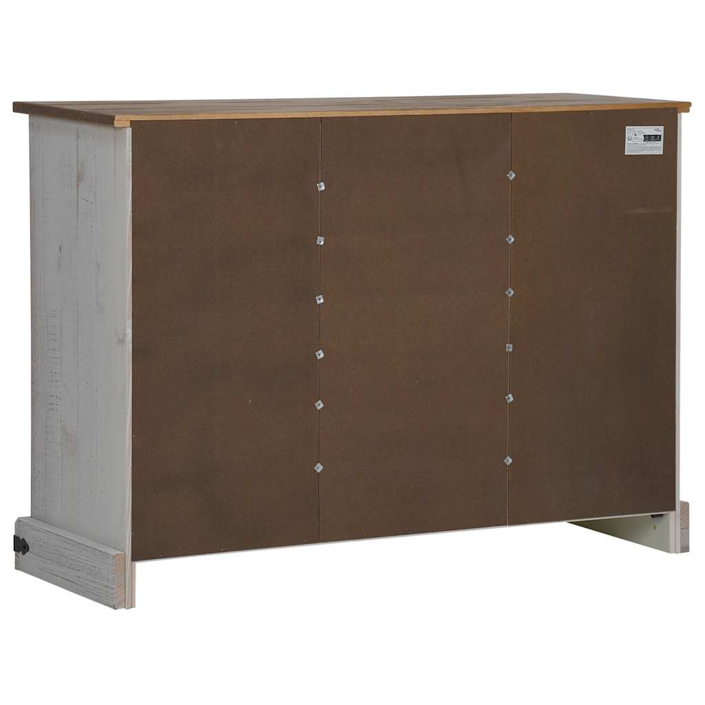 Skjenk Hvit HALDEN med 2 skyvedører 112x40x80 cm heltre
