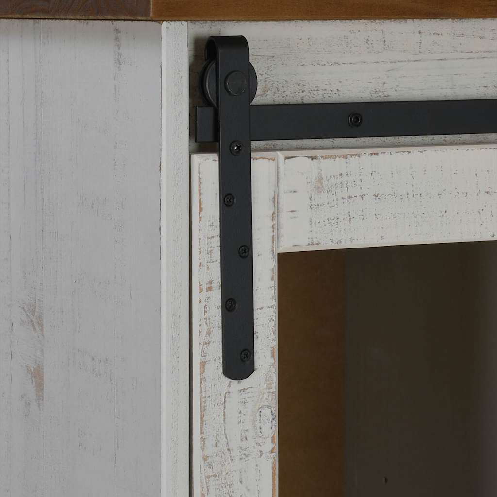 Skjenk Hvit HALDEN med 2 skyvedører 112x40x80 cm heltre