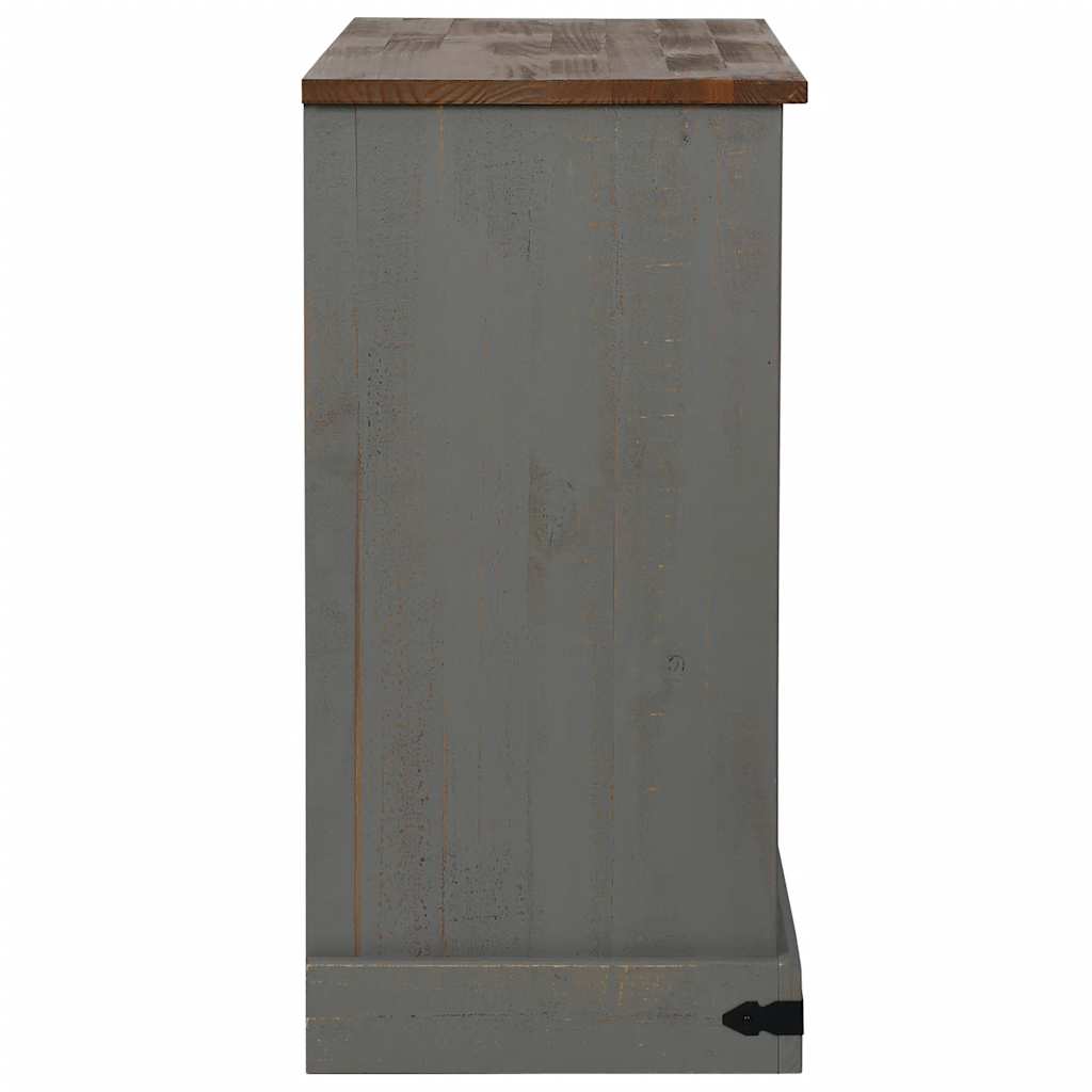Skjenk Grå HALDEN med 2 skyvedører 112x40x80 cm heltre