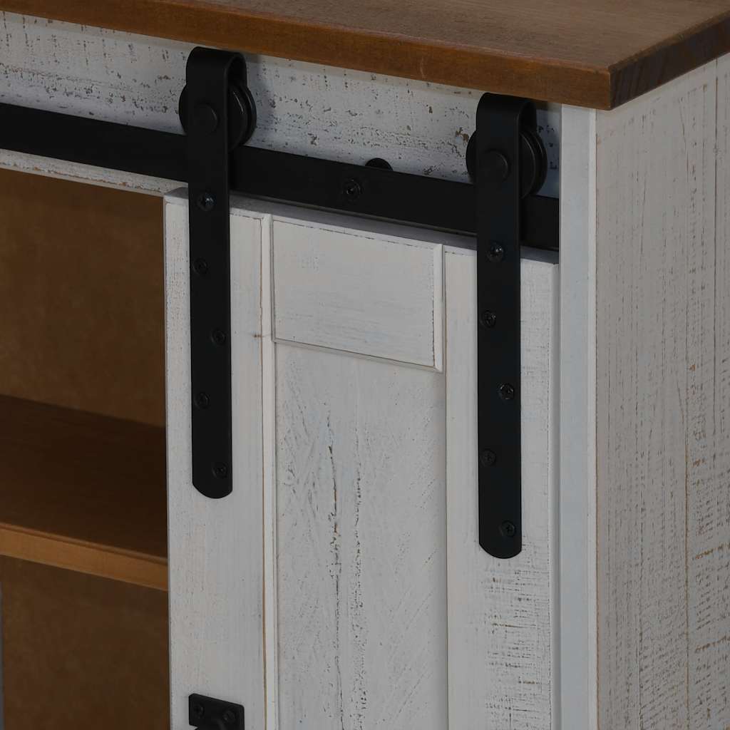 Veggskap Hvit HALDEN med skyvedør 49x22,5x70 cm furu