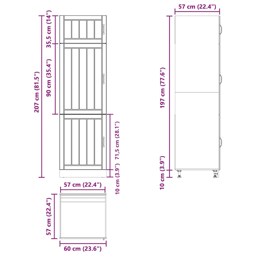 Kjøkkeninnredning Kjøkkenskap Lucca Sonoma Grå Eik