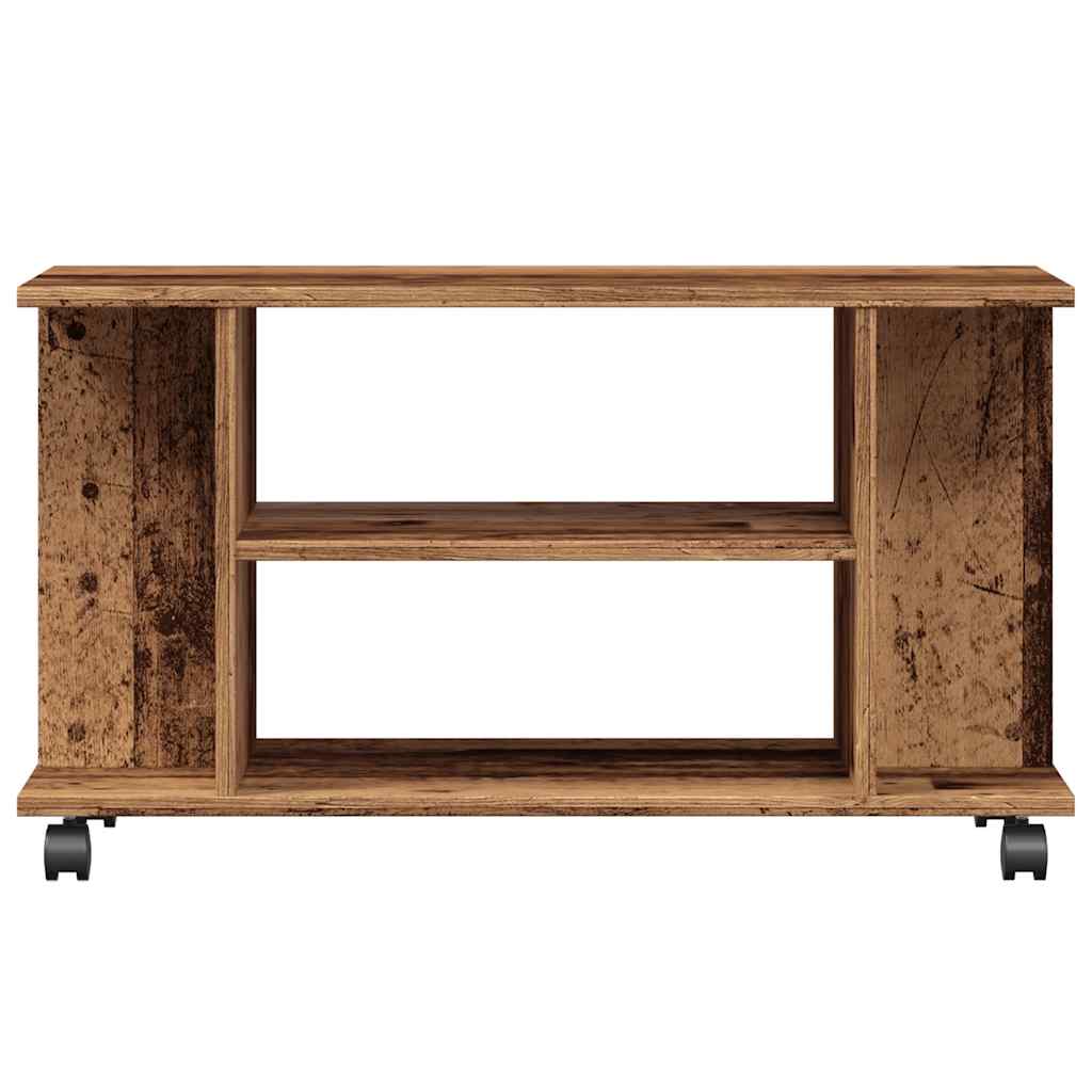 TV-Møbel Gammelt Tre Tv-benk med hjul 80x40x45 cm