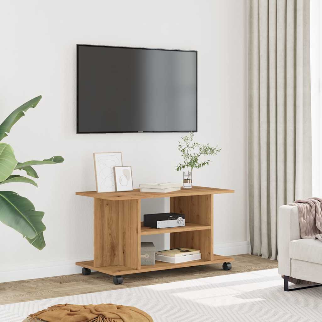 TV-Møbel Artisan Eik Tv-benk med hjul 80x40x45 cm