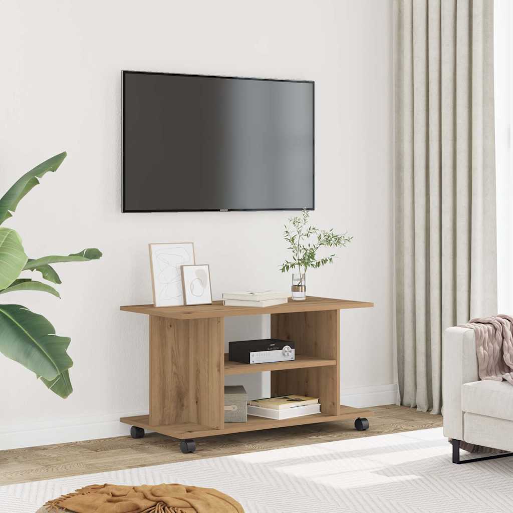 TV-Møbel Artisan Eik Tv-benk med hjul 80x40x45 cm