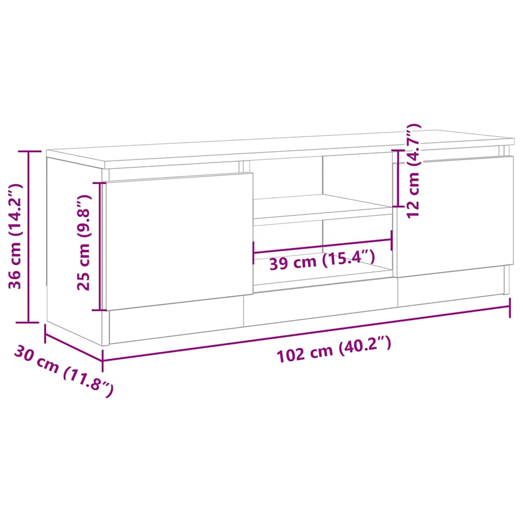TV-Møbel Artisan Eik Tv-benk 102x30x36 cm