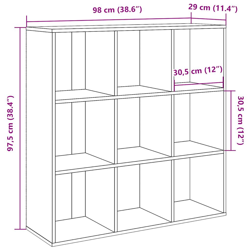 Bokhylle Gammelt Tre 98x29x97,5 cm