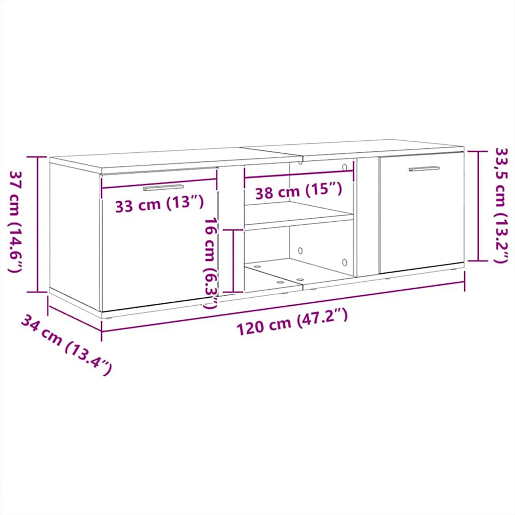 TV-Møbel Artisan Eik Tv-benk 120x34x37 cm