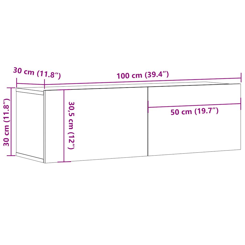 TV-Møbel Gammelt Tre Tv-benk 100x30x30 cm