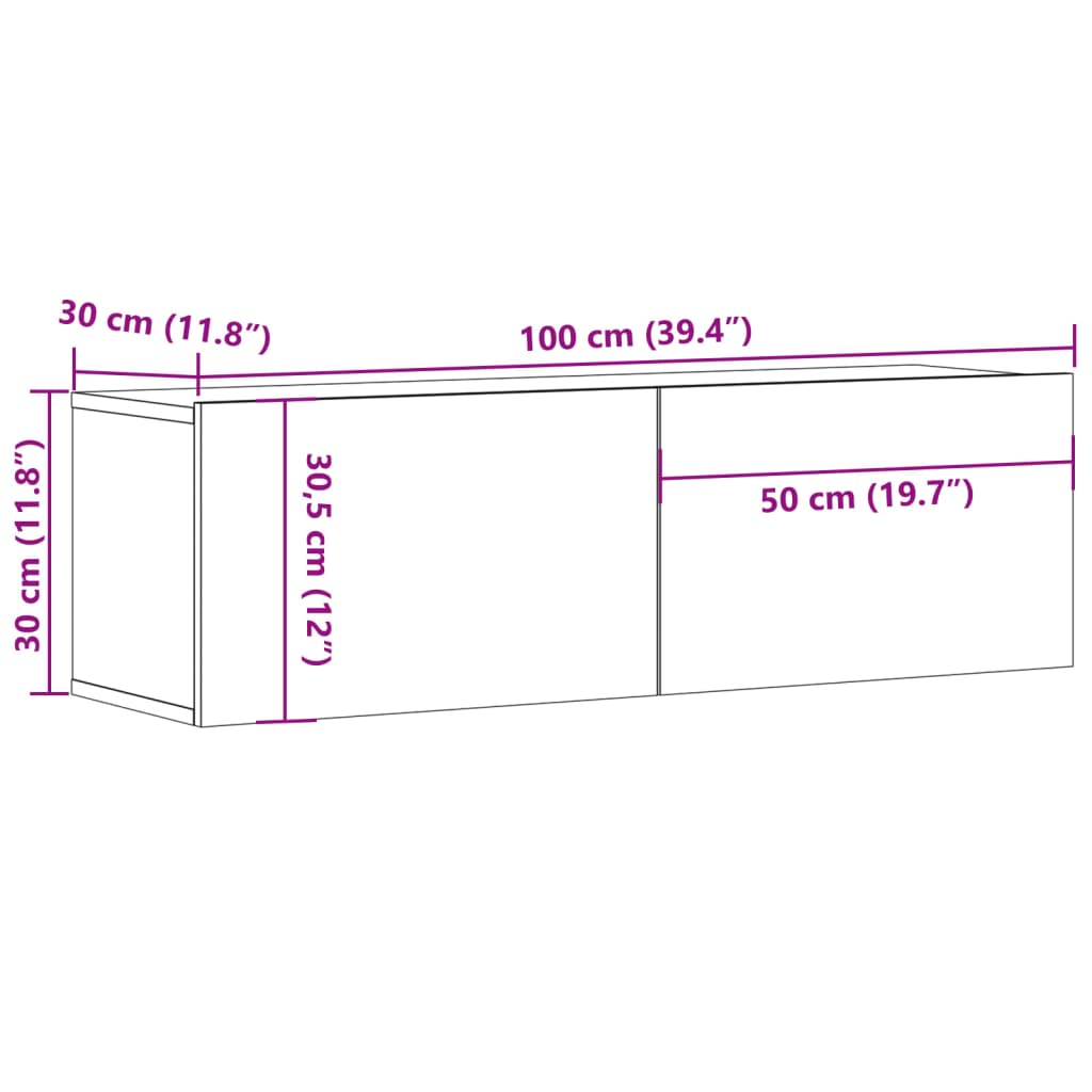 TV-Møbel Artisan Eik Tv-benk 100x30x30 cm