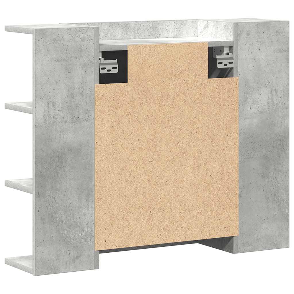 Baderomsspeil Skap Betonggrå 80x20,5x64 cm