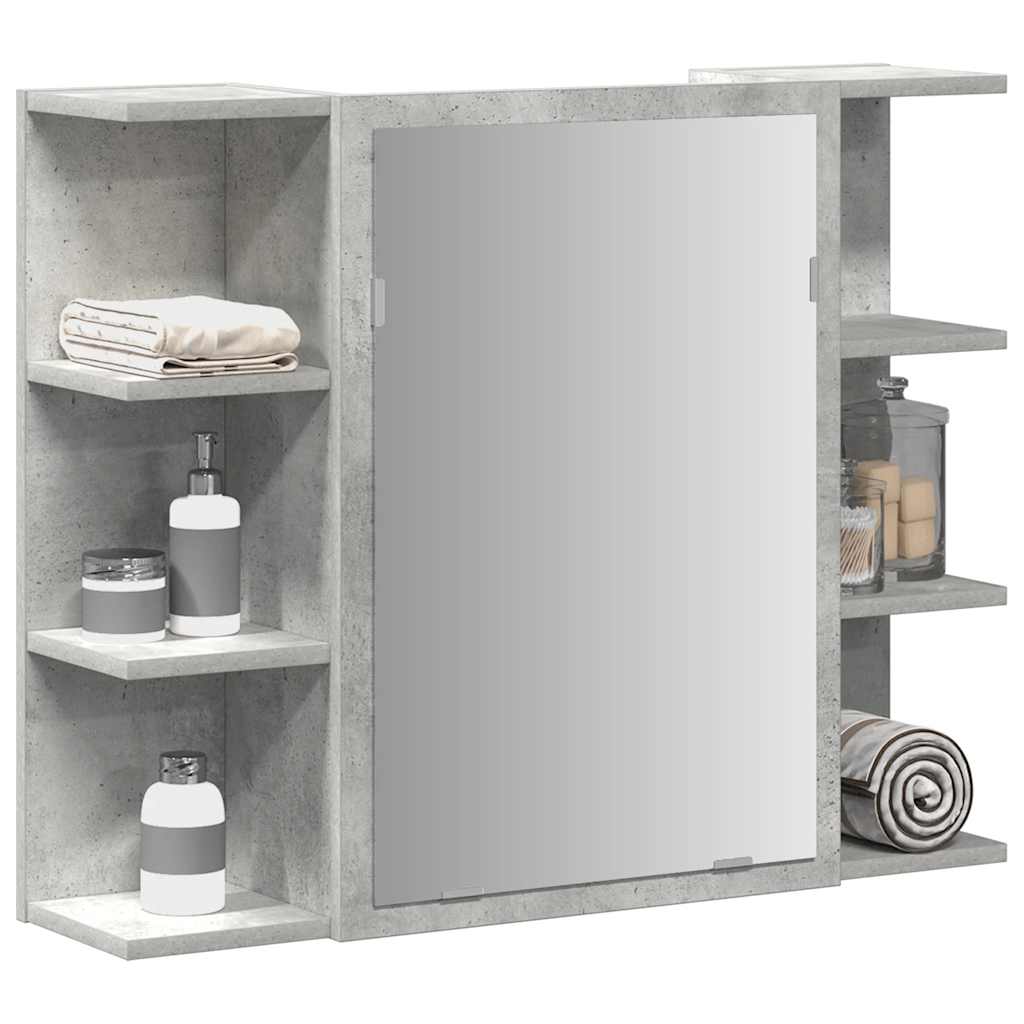 Baderomsspeil Skap Betonggrå 80x20,5x64 cm