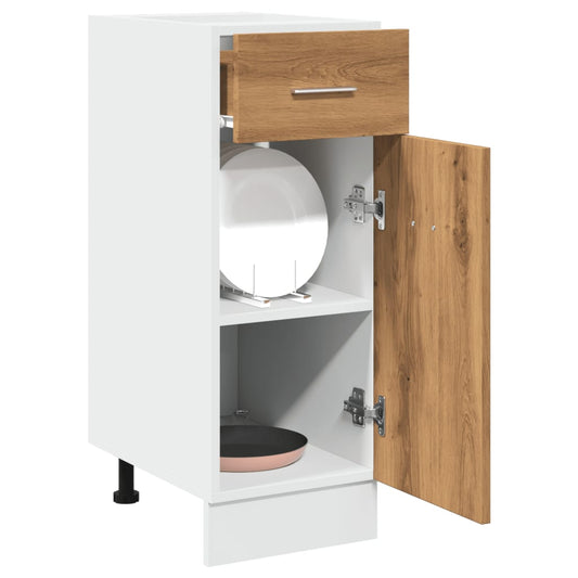 Bokhylle Artisan Eik med skuff "Lyon" 30x46x81,5 cm