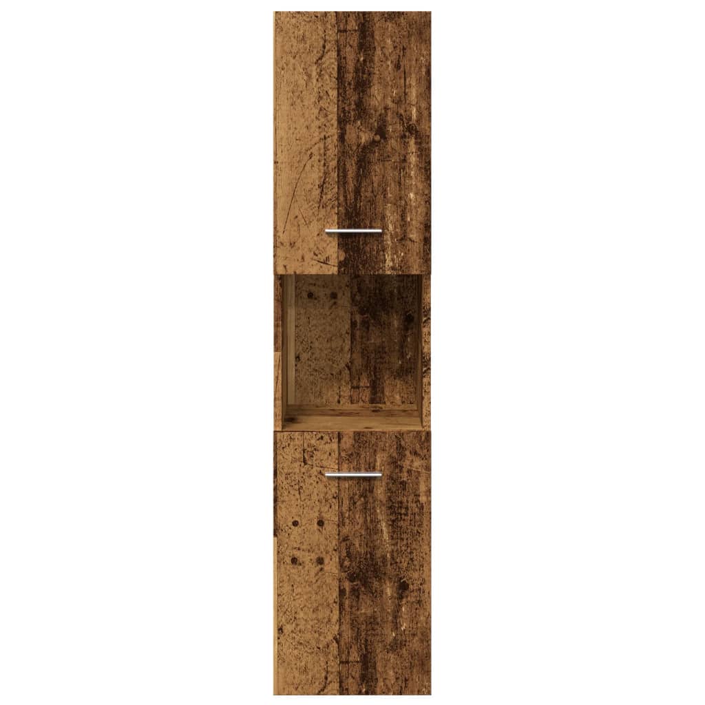 Baderomsskap Gammelt Tre 30x30x130 cm
