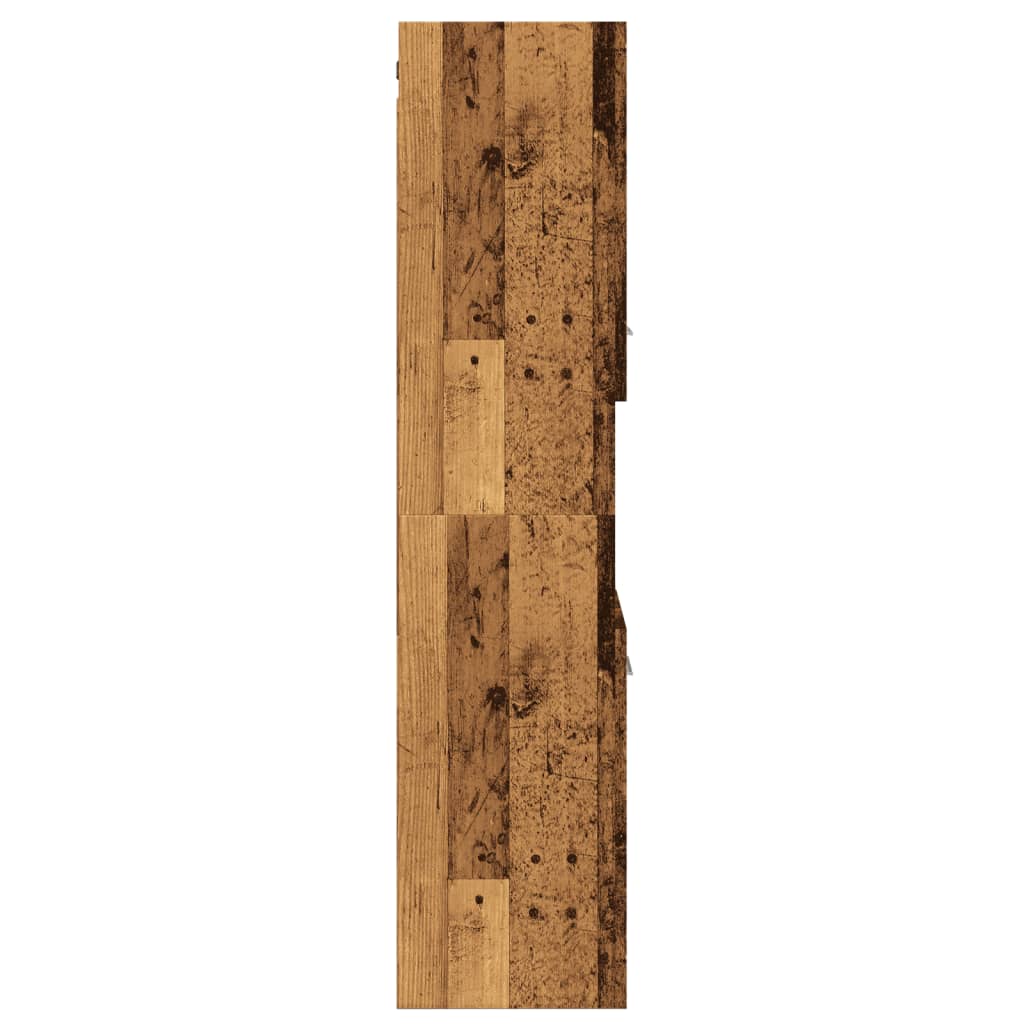 Baderomsskap Gammelt Tre 30x30x130 cm