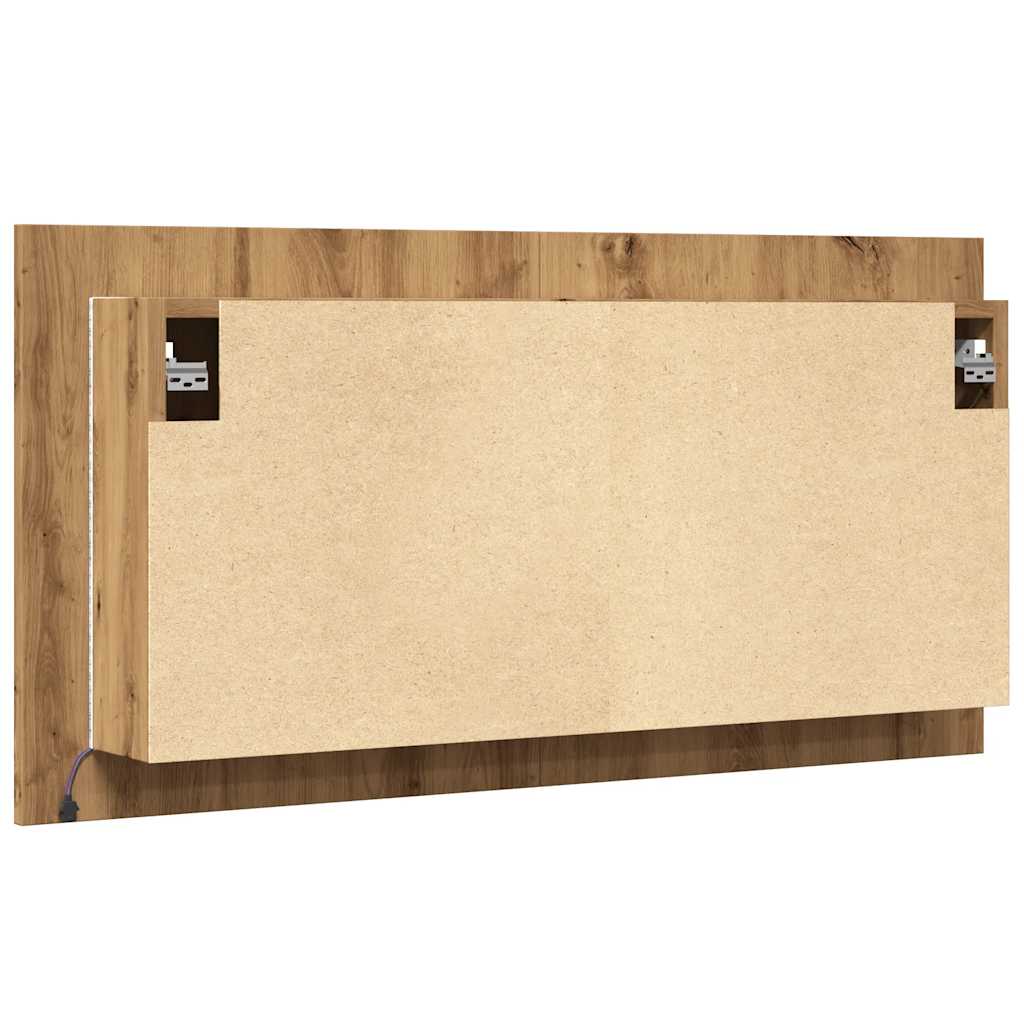 Baderomsspeil Speilskap med LED Artisan Eik 90x12x45 cm