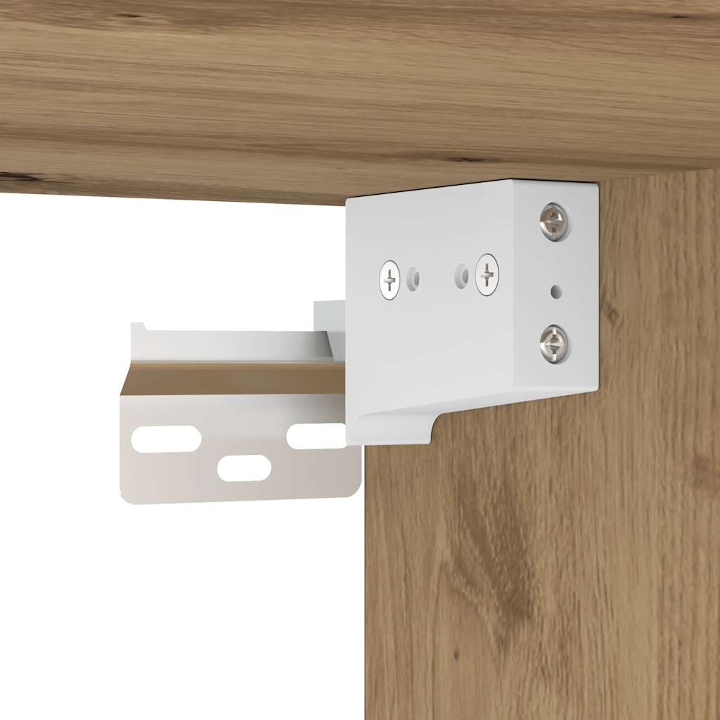 Baderomsspeil Speilskap med LED Artisan Eik 90x12x45 cm