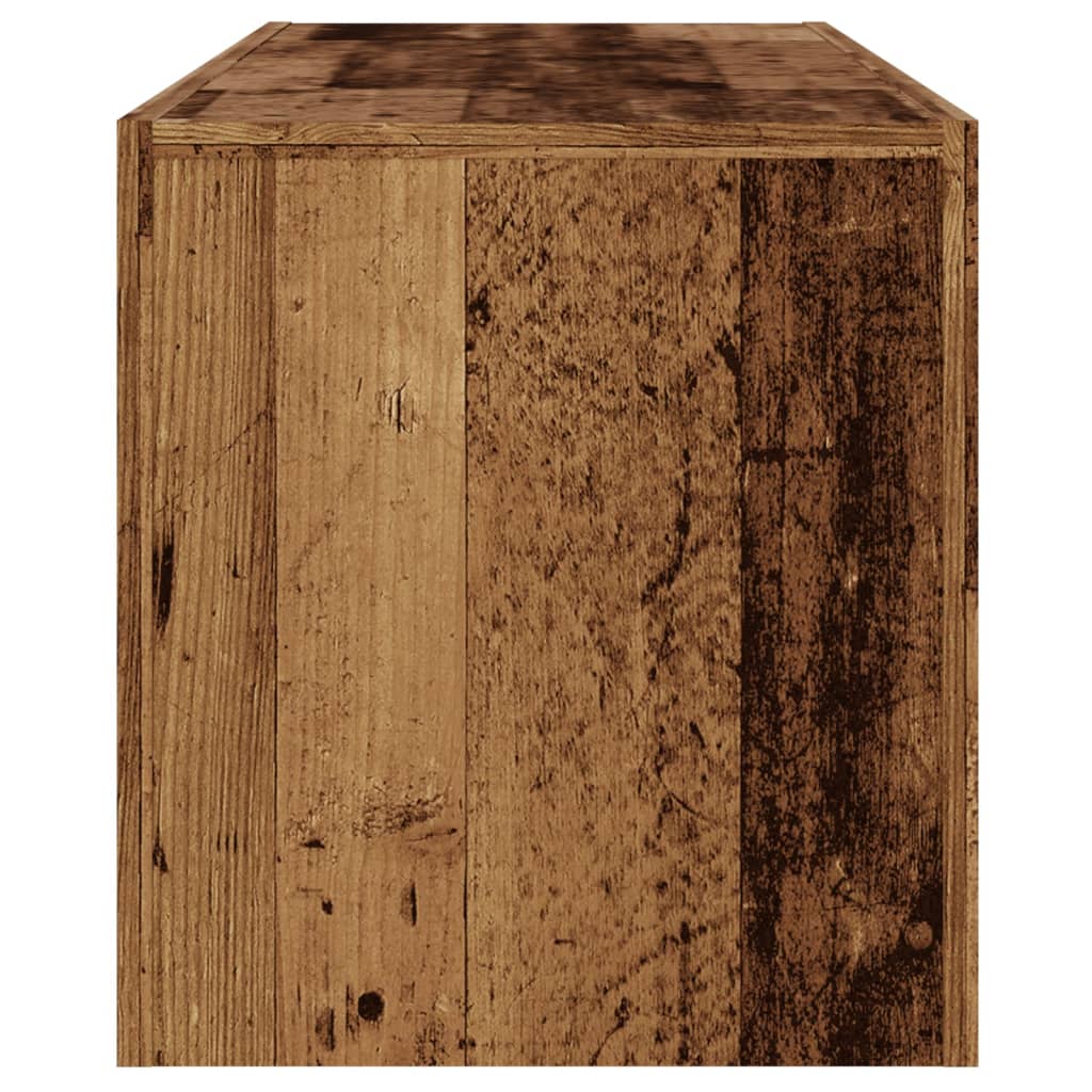 TV-Møbel Gammelt Tre TV-benk med LED-lys 120x36,5x40 cm
