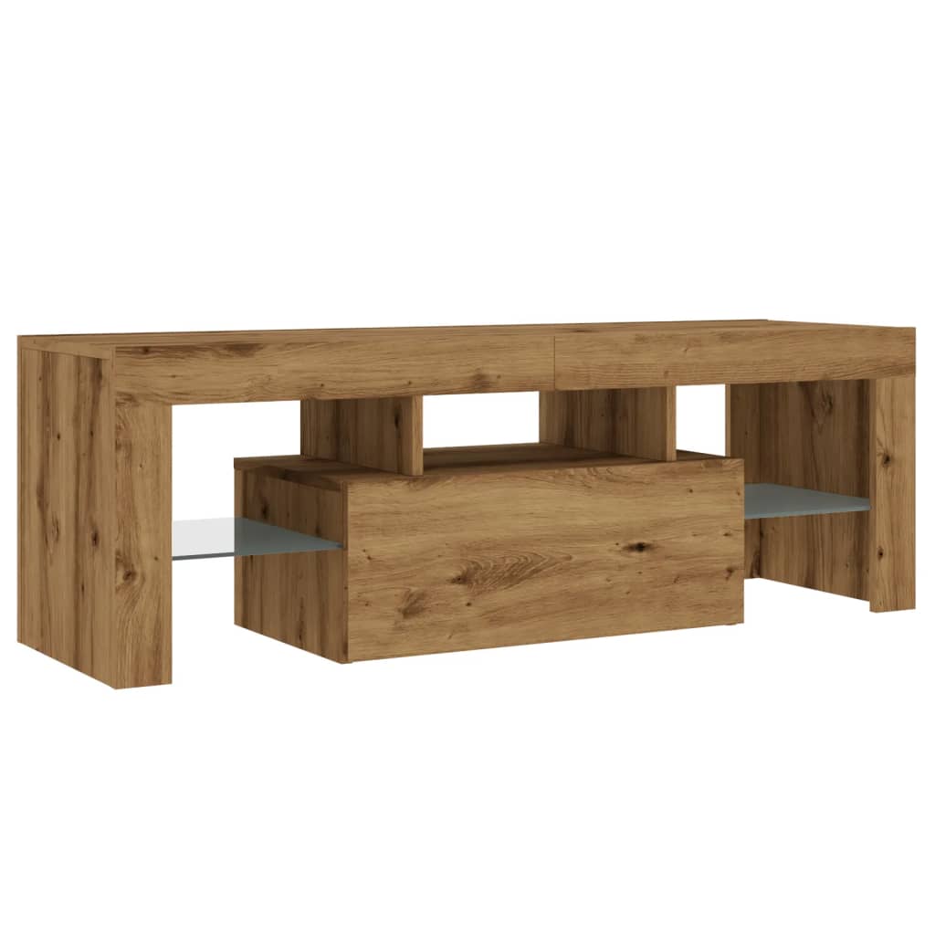 TV-Møbel Artisan Eik Tv-benk med LED-lys 120x36,5x40 cm