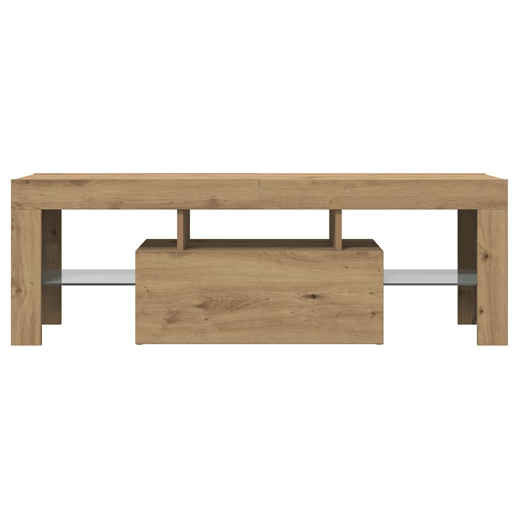 TV-Møbel Artisan Eik Tv-benk med LED-lys 120x36,5x40 cm