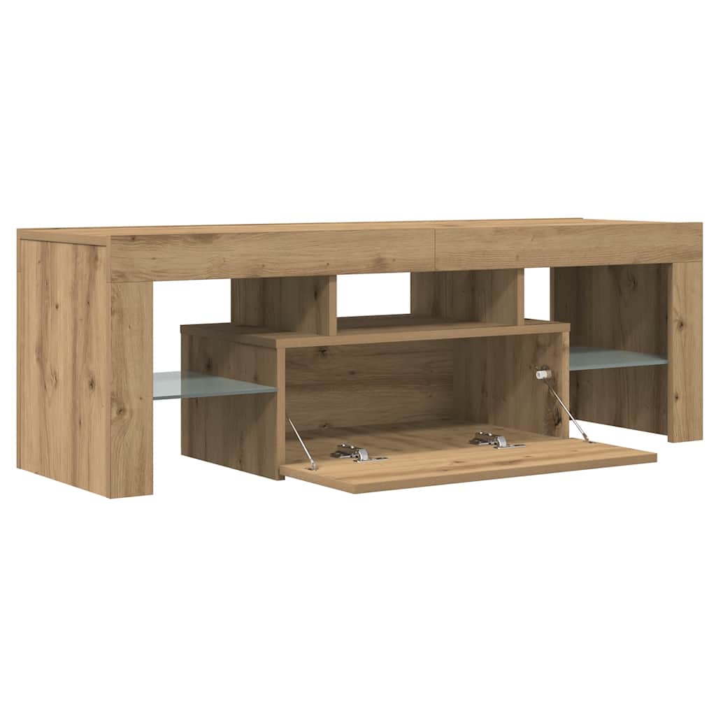 TV-Møbel Artisan Eik Tv-benk med LED-lys 120x36,5x40 cm