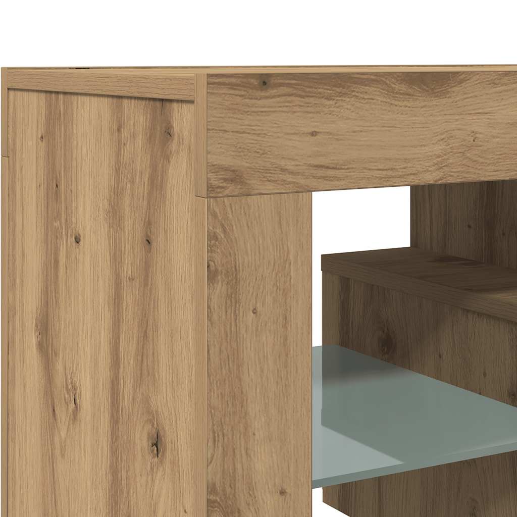 TV-Møbel Artisan Eik Tv-benk med LED-lys 120x36,5x40 cm