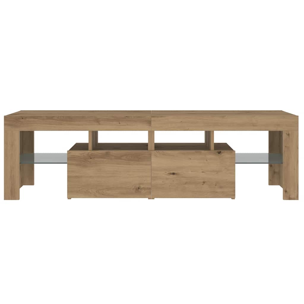TV-Møbel Artisan Eik Tv-benk med LED-lys 140x36,5x40 cm