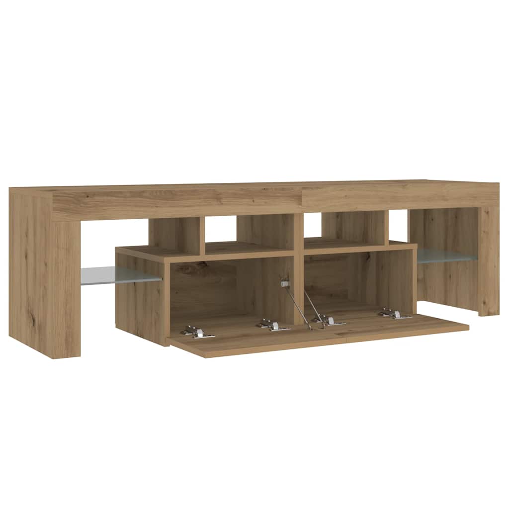 TV-Møbel Artisan Eik Tv-benk med LED-lys 140x36,5x40 cm